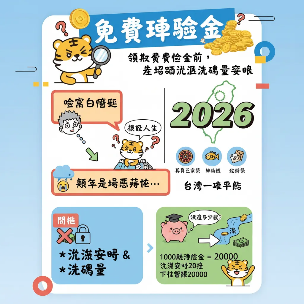 領取免費體驗金前，先搞懂流水與洗碼量要求